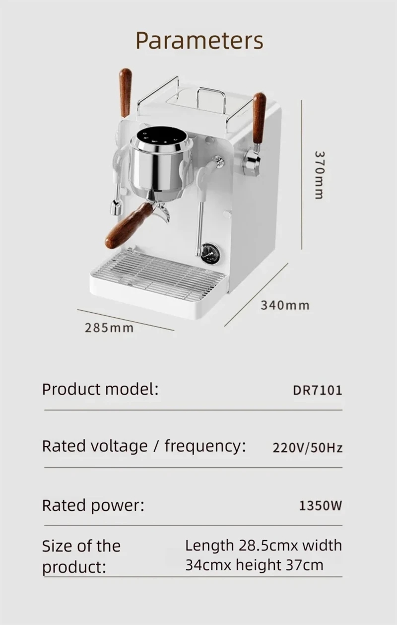 Semi Automatic Espresso Machine Pid - Ekspres do kawy E101 58mm z