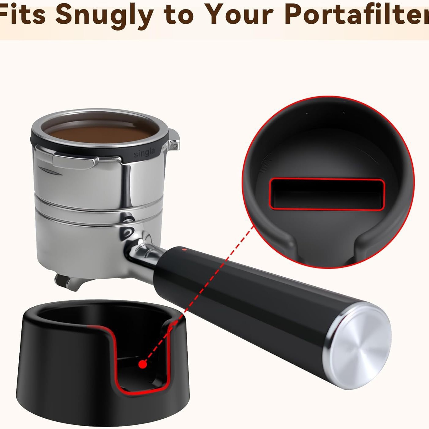 Espresso Tamper Station - Silikonowy uchwyt na portafilter, stacja do