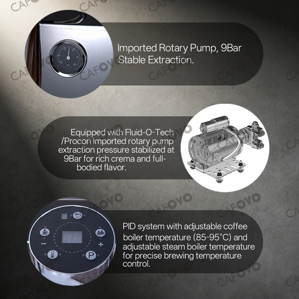 CAFOVO E139 Profesjonalny póła – Espresso Machine Flow Control recenzja i cena