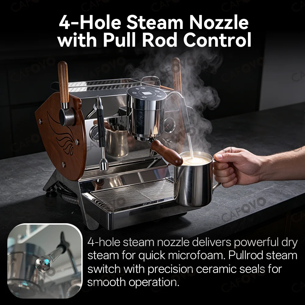 CAFOVO E139 Profesjonalny póła – Espresso Machine Flow Control recenzja i cena