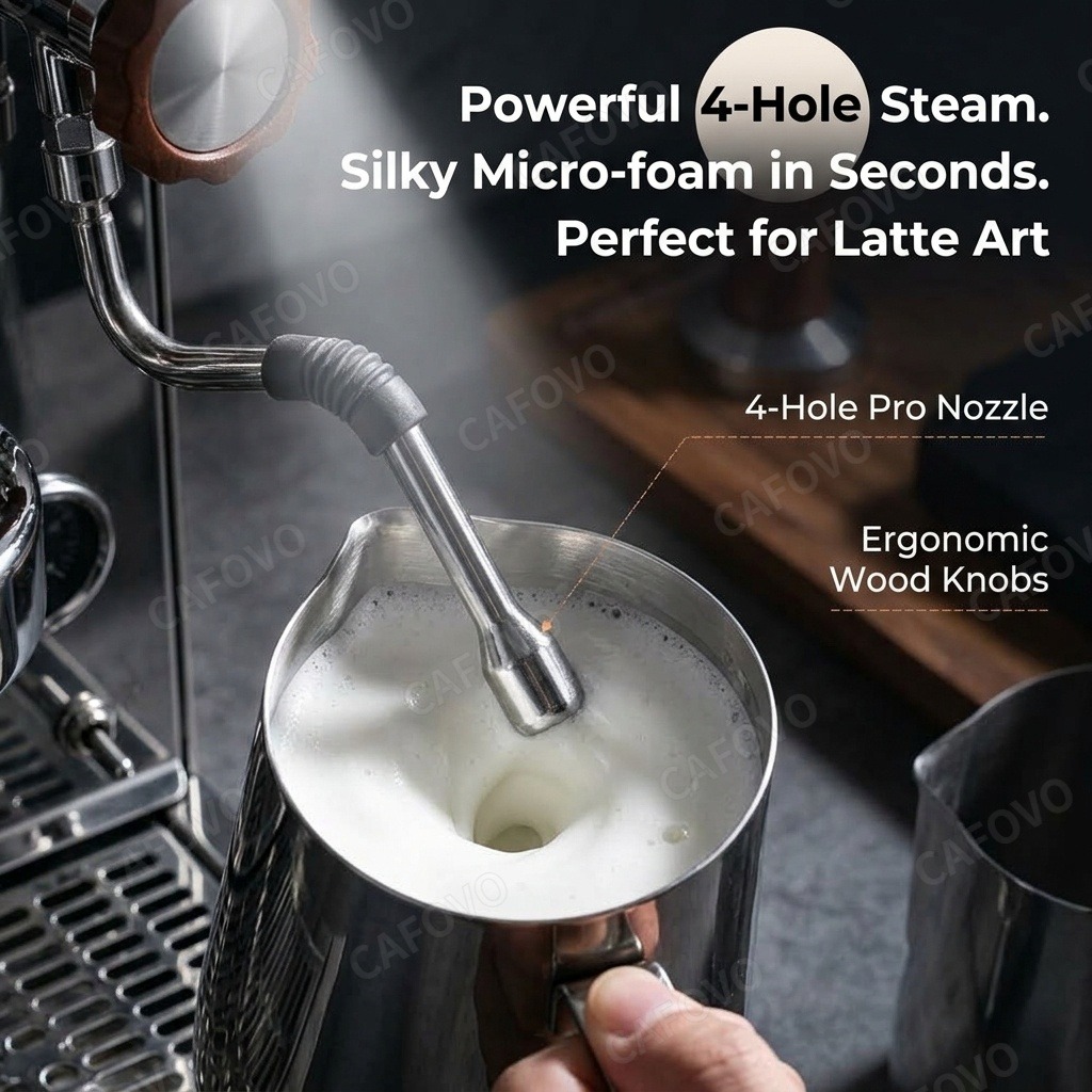 CAFOVO E118 – półautomatyczna  – Semi Automatic Espresso Machine Pid recenzja i cena