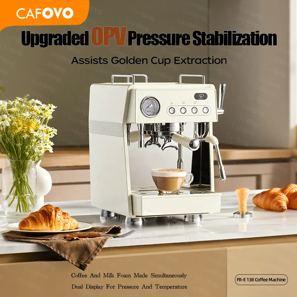 CAFOVO E138 9Bar Półautomatycz – Espresso Machine Flow Control recenzja i cena